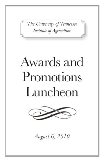 Awards and Promotions Luncheon - UTIA!