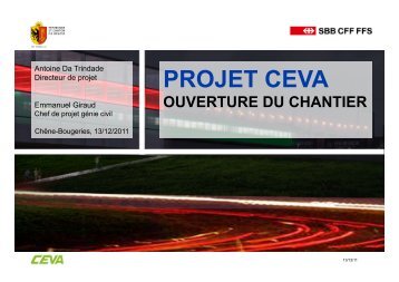 Projet CEVA - ouverture du chantier ChÃªne-Bougeries