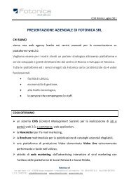 PRESENTAZIONE AZIENDALE DI FOTONICA SRL - CDO Rimini