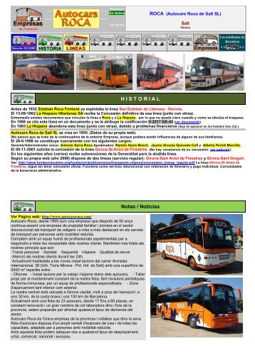 H I S T O R I A L Notas / Noticias - Empresas Autobuses Líneas