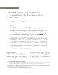 Orthodontic treatment in patients with reimplanted ... - Dental Press