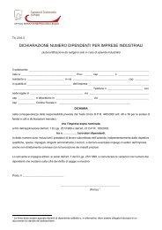 Modulo dichiarazione numero dipendenti imprese ... - CCIAA di Prato