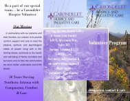 Download the Hospice Volunteer brochure - Carondelet.org