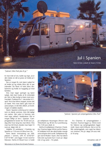 Jul i Spanien - Dansk Autocamper Forening