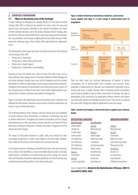 National Drug Strategy 2006-2009 - part 1 - posted 18/08/06 - Alcohol