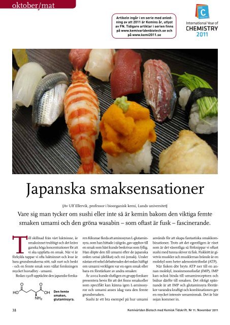 Japanska smaksensationer - Lunds universitet