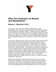 Why The Confusion on Muscle and Metabolism?; Wayne L. Westcott ...