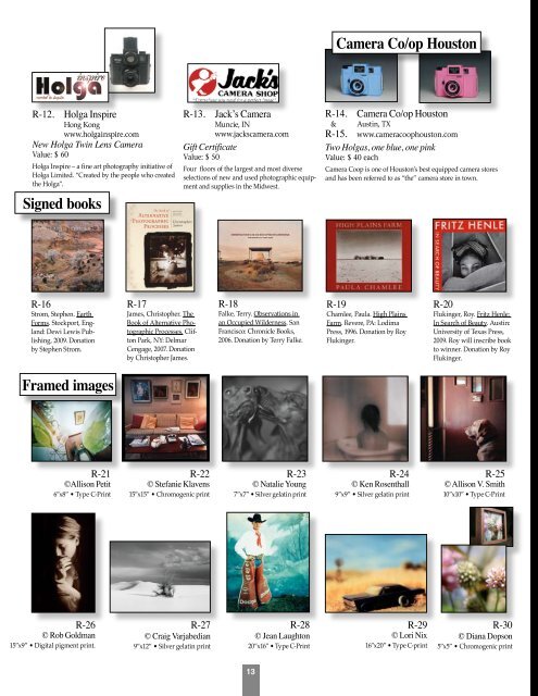 Auction Catalog - Texas Photographic Society