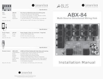 ABX-84 Multi-Source Structured Wiring Hub - LeisureTech Electronics