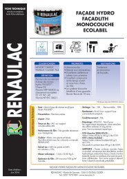 façade hydro façadlith monocouche ecolabel - Renaulac