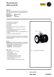 PFA Lined Ball Valve Pfeiffer Type BR 20b Data ... - Rencor Controls