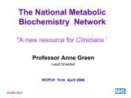 The National Metabolic Biochemistry Network - MetBio.Net