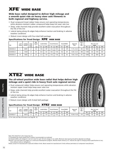 Michelin Truck Tire Data Book - Wanderlodge Owners Group