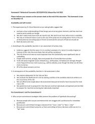 Homework 7 Behavioral Economics (ECO23/PSY23) Udayan Roy ...