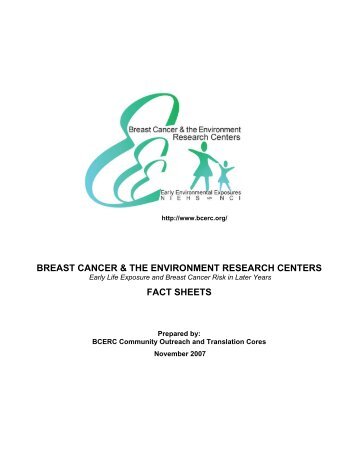 breast cancer & the environment research centers fact sheets