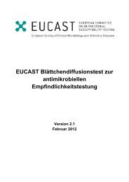 EUCAST BlÃ¤ttchendiffusionstest zur antimikrobiellen ...