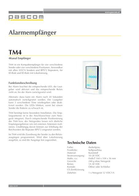 pascom - Alarmierungssysteme (PDF) - Effexx