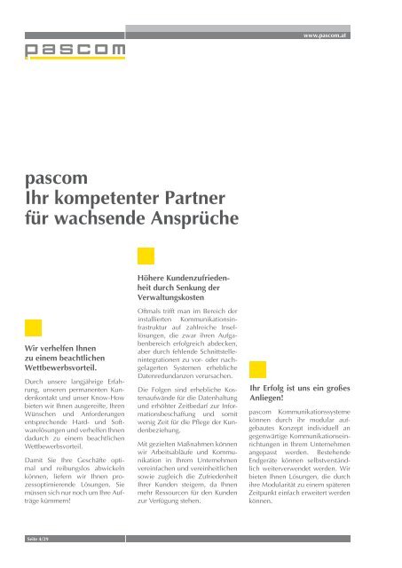 pascom - Alarmierungssysteme (PDF) - Effexx