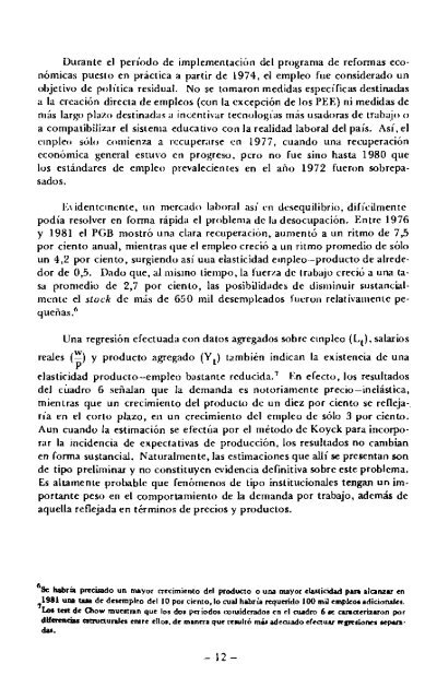 un analisis sobre el problema del empleo en chile en la decada del ...