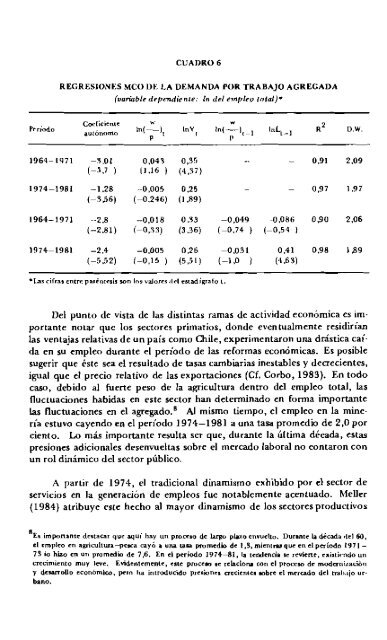 un analisis sobre el problema del empleo en chile en la decada del ...