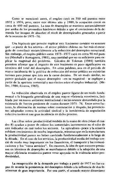 un analisis sobre el problema del empleo en chile en la decada del ...