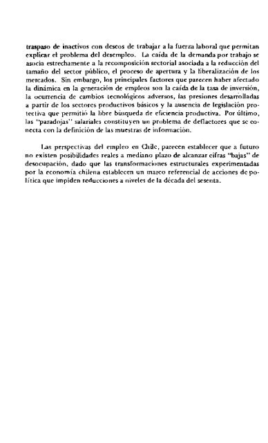 un analisis sobre el problema del empleo en chile en la decada del ...