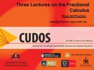 Lectures on Fractional Calculus - CARMA