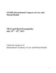 2:00 PM - International Academy of Law and Mental Health