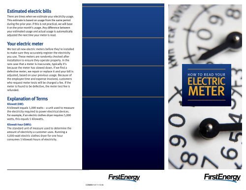 How to Read Your Electric Meter - FirstEnergy