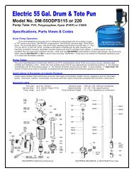 Model No. DM-55ODPS115 or 220 - DRUM-MATES, Inc.