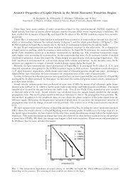 Acoustic Properties of Liquid Metals in the Metal-Nonmetal ...