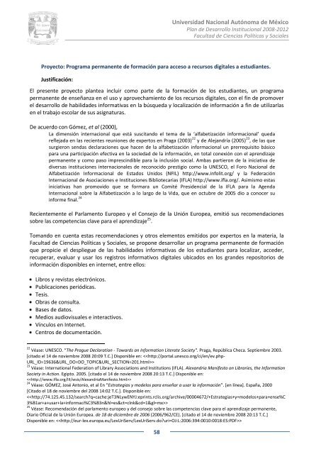 Facultad de Ciencias PolÃ­ticas y Sociales - DirecciÃ³n General de ...