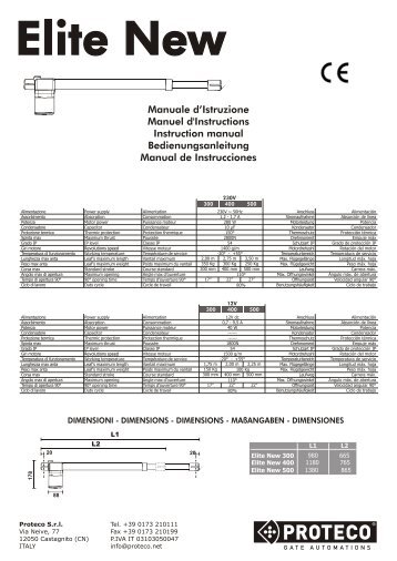 Kit automatizari porti batante 2m PROTECO ELITE 3