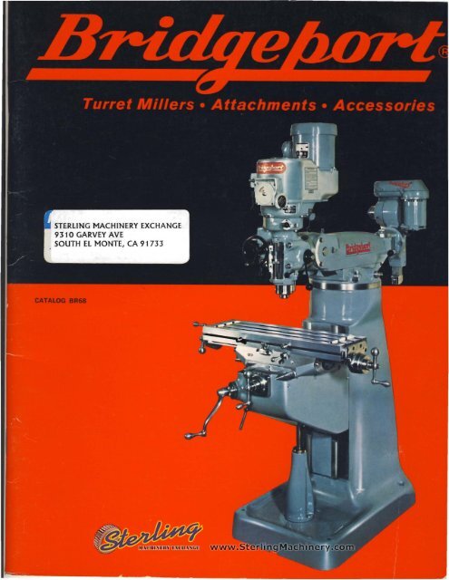 Bridgeport Milling Machine Brochure Sterling Machinery