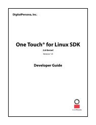 NET Developer Guide - DigitalPersona