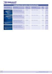 FORMTEILE FÜR ACRYL PROFILPLATTEN - Scobalit