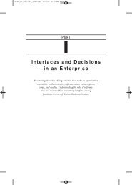 Interfaces and Decisions in an Enterprise