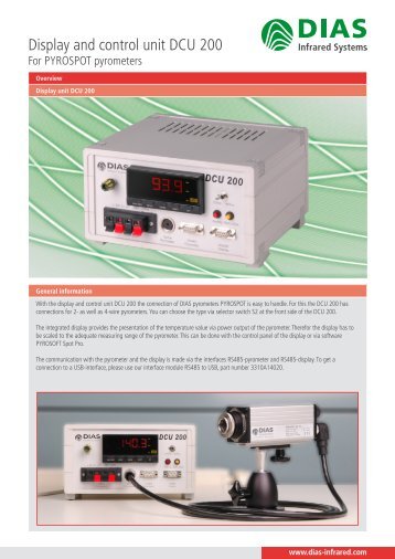 Display and control unit DCU 200 - DIAS Infrared Systems