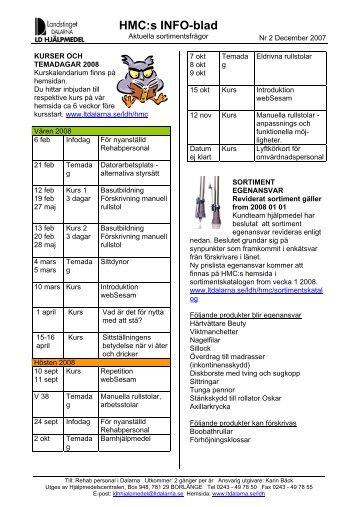 HMC:s INFO-blad