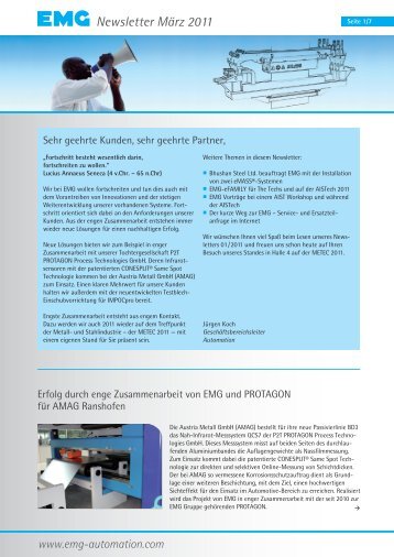 Newsletter MÃ¤rz 2011 (deutsch) - EMG Automation GmbH