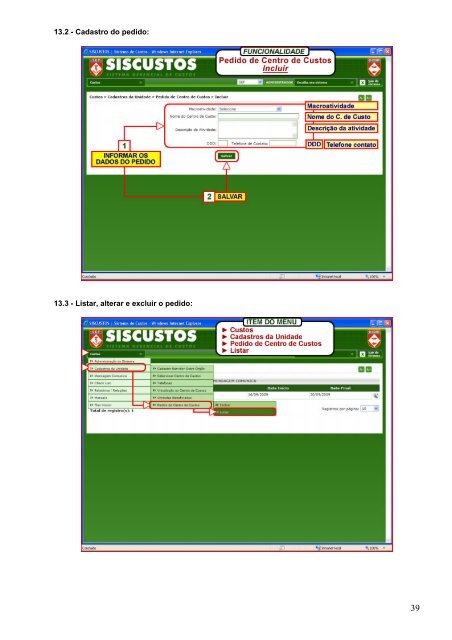 Manual SISCUSTOS versÃ£o nov 2009 - 2Âª ICFEx