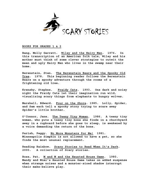 SCARY STORIES