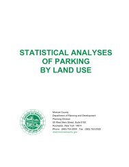 statistical analyses of parking by land use - Monroe County
