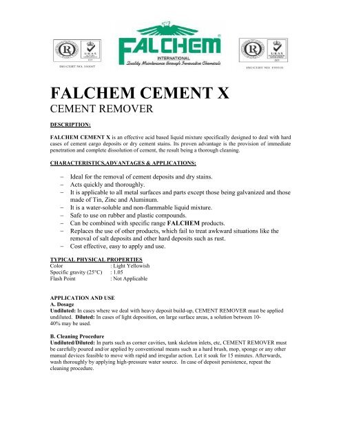 FALCHEM CEMENT X