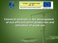 development of wood-based pellet production and technology