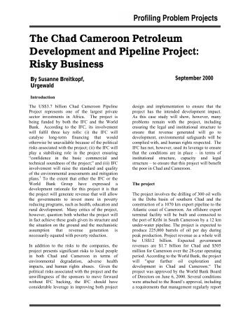The Chad Cameroon Petroleum Development and Pipeline Project ...