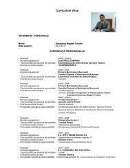 Curriculum Vitae - Autoritatea pentru Valorificarea Activelor Statului