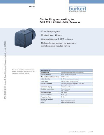 Cable Plug according to DIN EN 175301-803, Form A