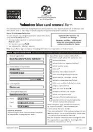 Volunteer blue card renewal form - Shailer Park Scout Group