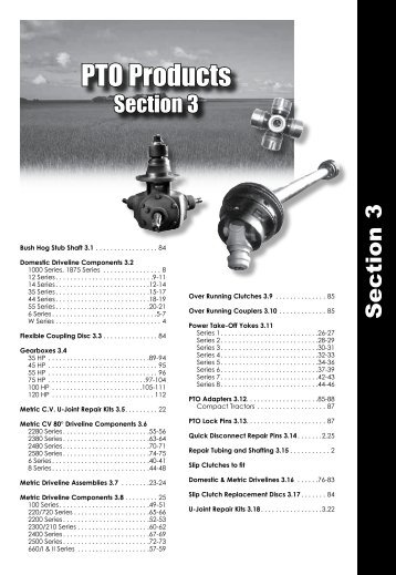 pto drivelines - slip clutches - Powell Equipment Parts